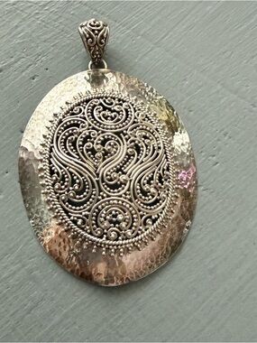 Sarda 925 Sterling Silver Ornate Pendant